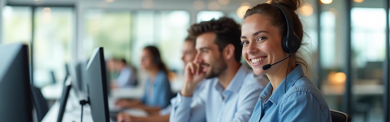 A KZ Terem Online ügyfélszolgálati csapata a modern irodában