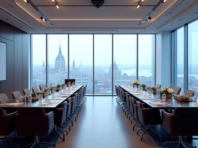 Modern konferenciaterem Budapest belvárosában, panorámás kilátással