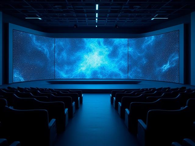 Technikailag felszerelt meeting terem, LED fallal és hangosítással