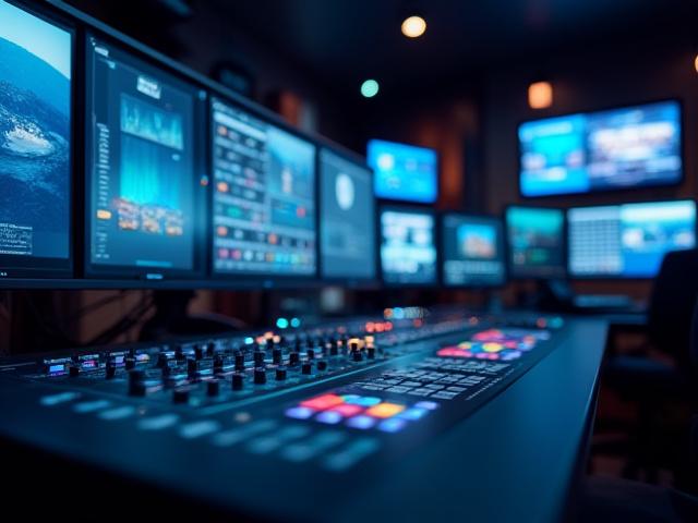 Modern multimédia hub Tricasterrel és irányító pulttal